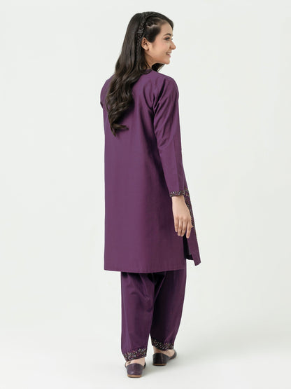 2 Piece Cambric Suit-Embroidered (Pret)