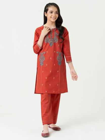 2 Piece Lawn Suit-Embroidered (Pret)