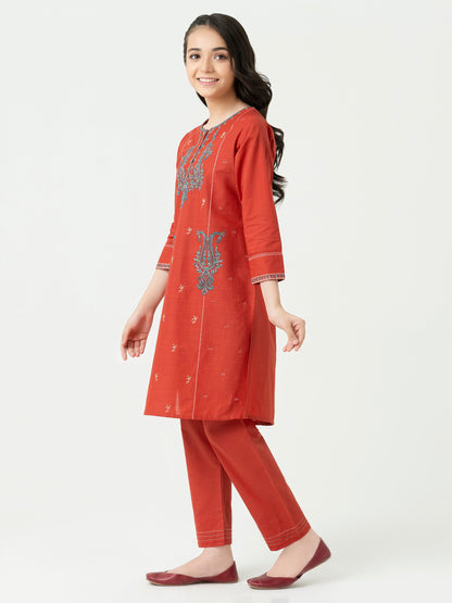 2 Piece Lawn Suit-Embroidered (Pret)