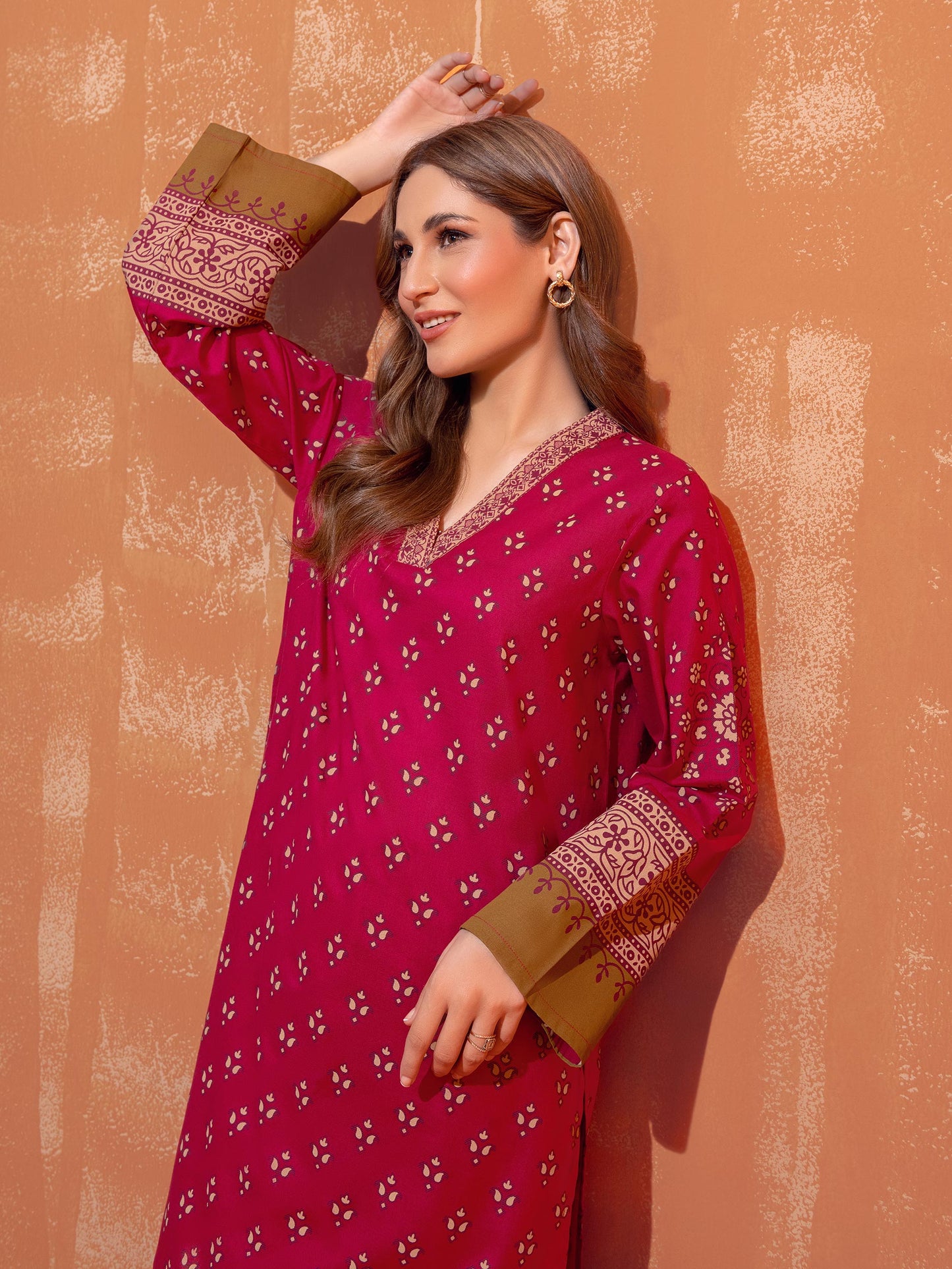2 Piece Khaddar Suit-Paste Print(Unstitched)