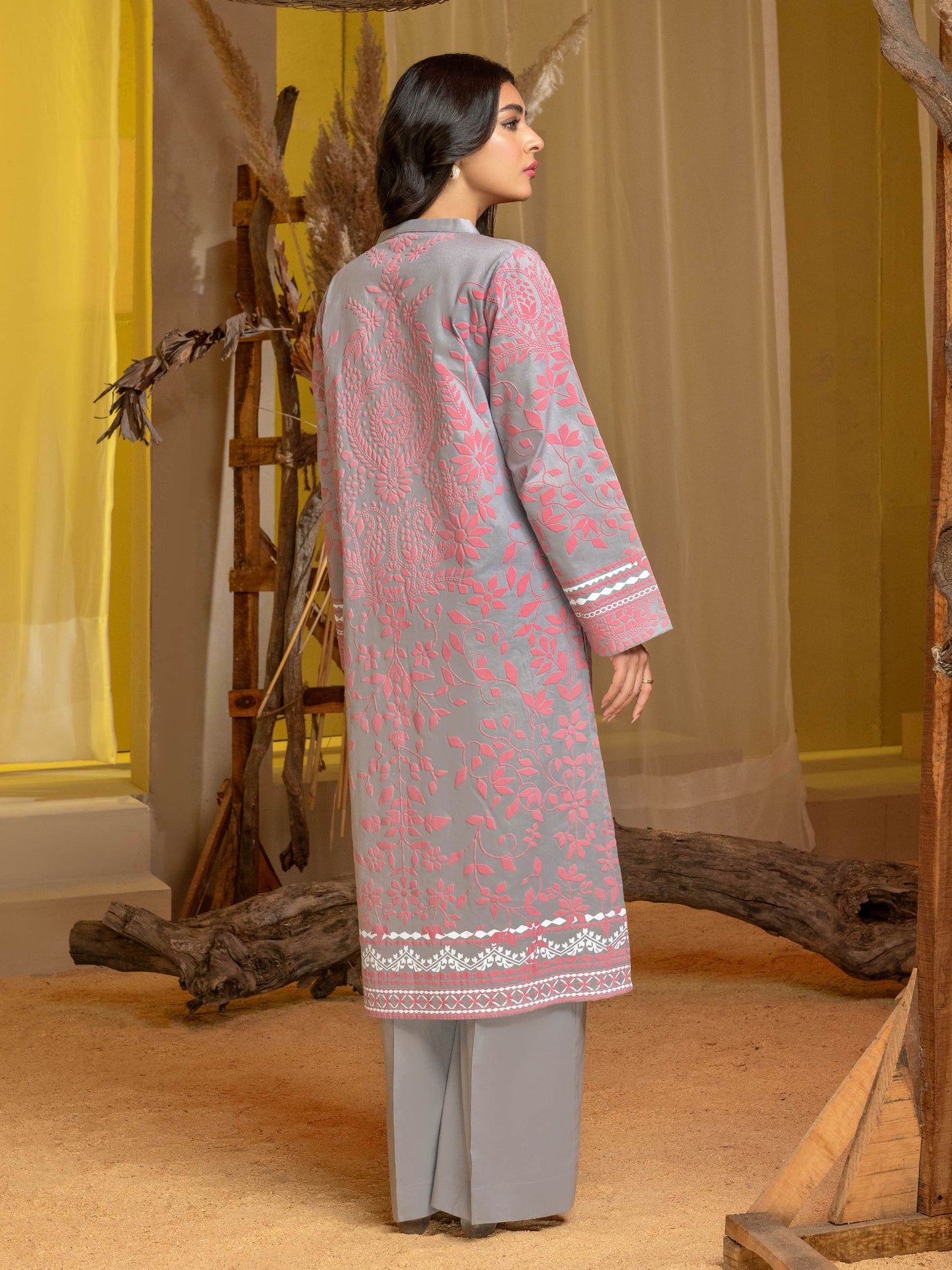 2 Piece Winter Cotton Suit-Paste Print(Unstitched)