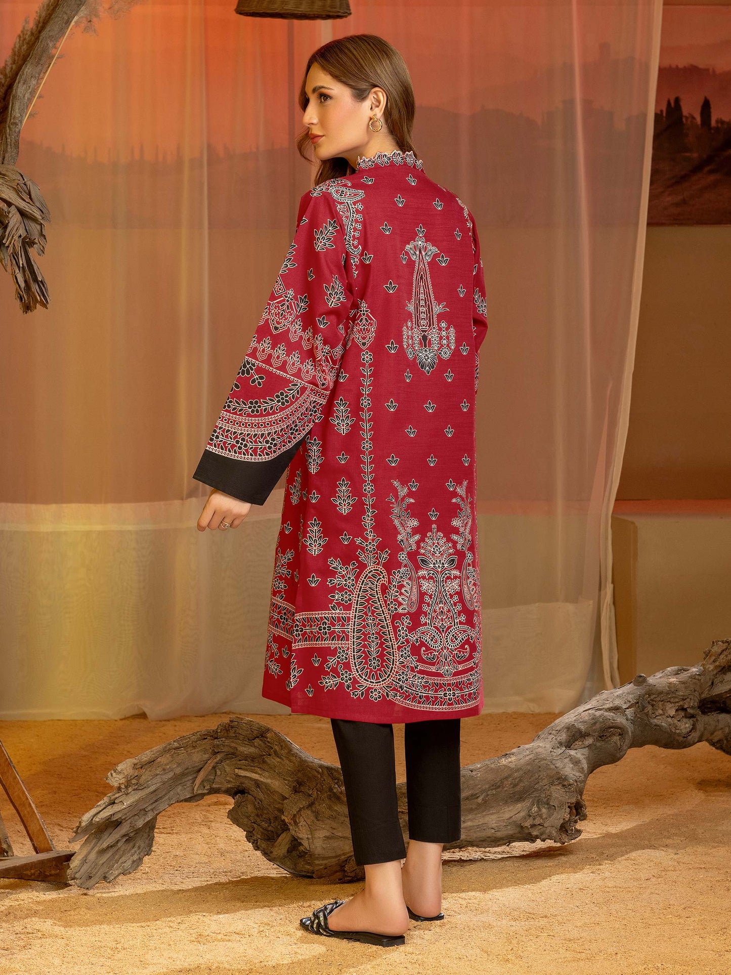 Khaddar Shirt-Paste Print(Unstitched)