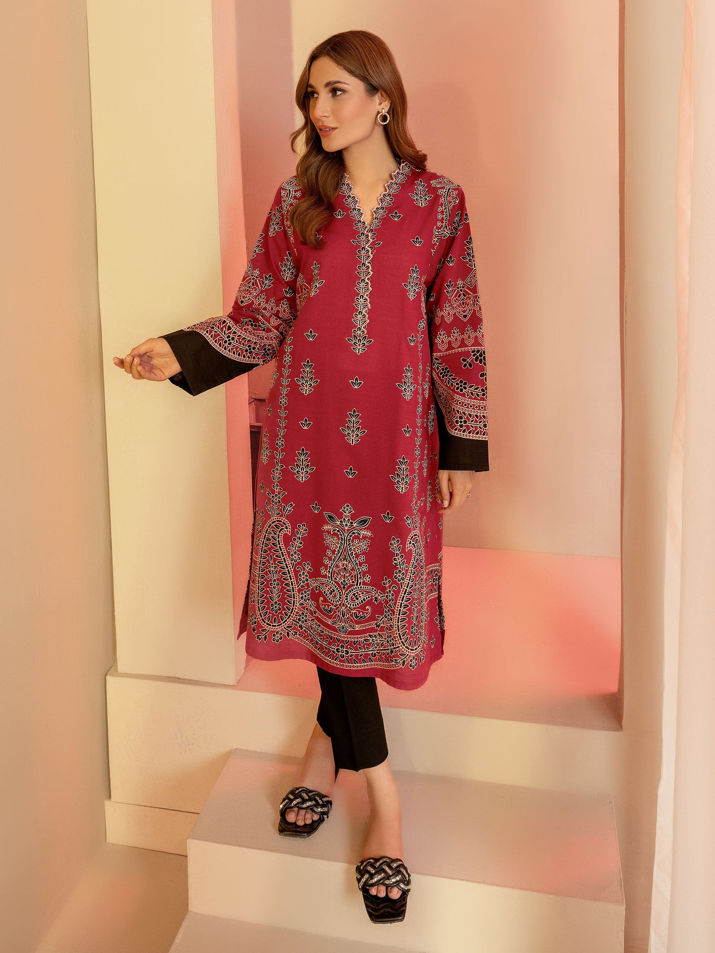 Khaddar Shirt-Paste Print(Unstitched)