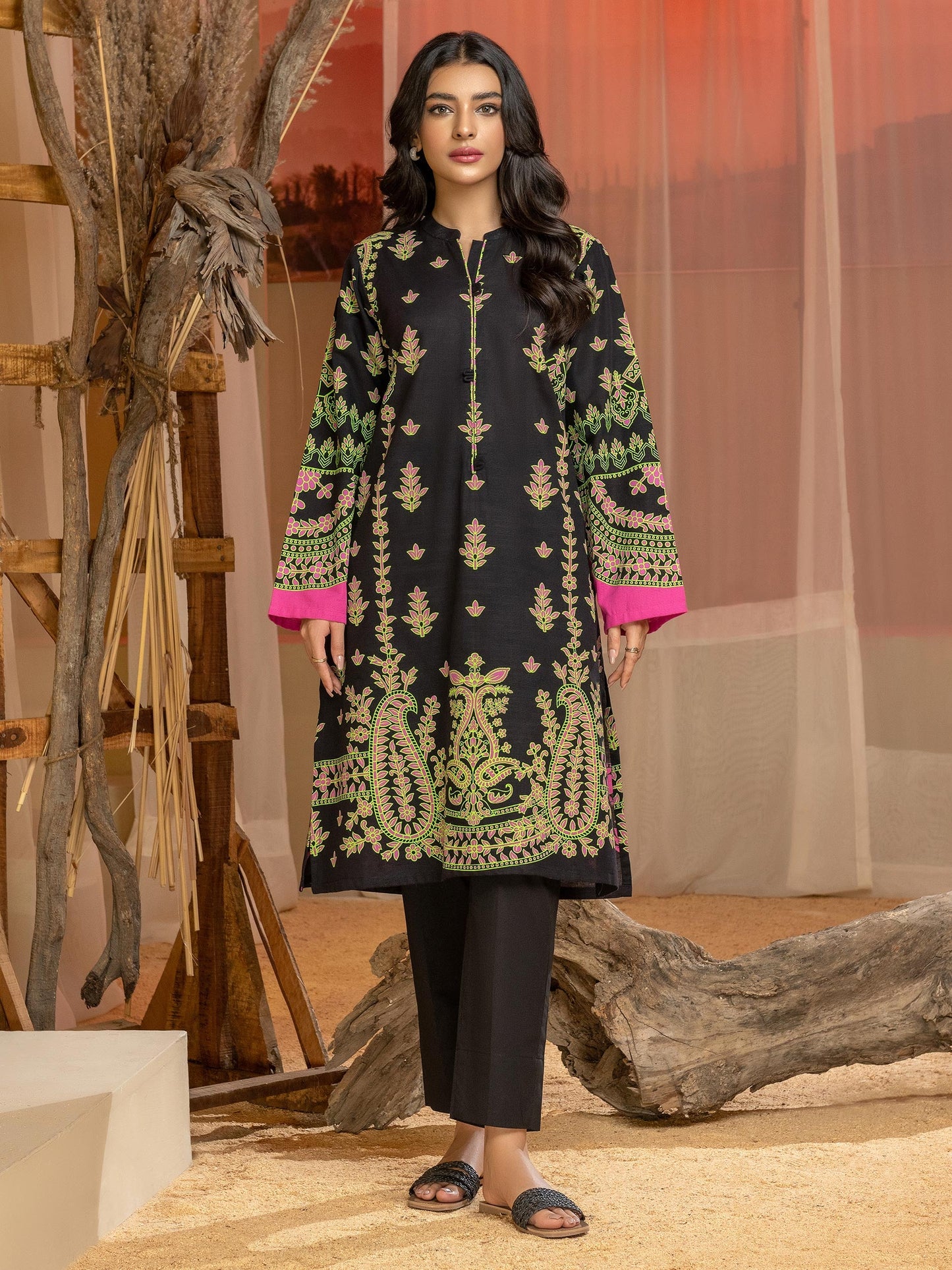 Khaddar Shirt-Paste Print(Unstitched)