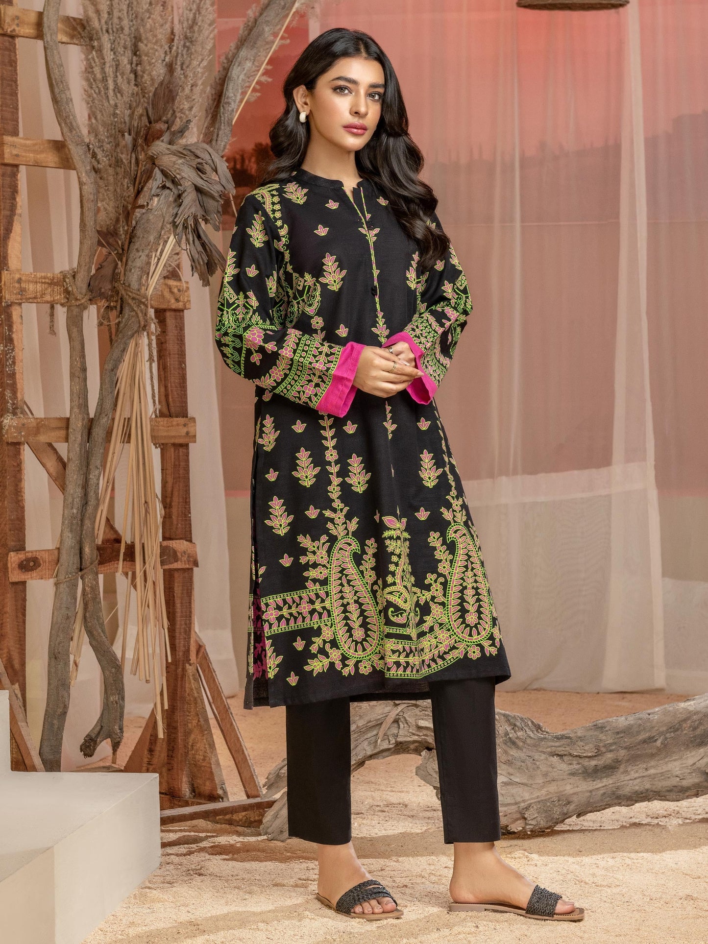 Khaddar Shirt-Paste Print(Unstitched)