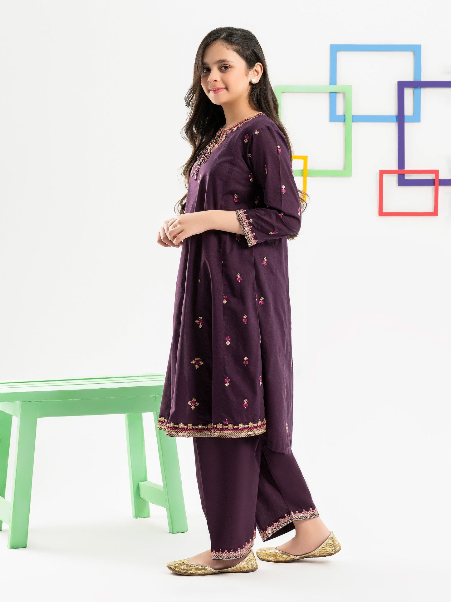 2 Piece Lawn Suit-Embroidered