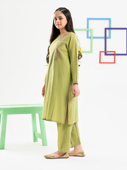 2 Piece Yarn Dyed Suit-Embroidered