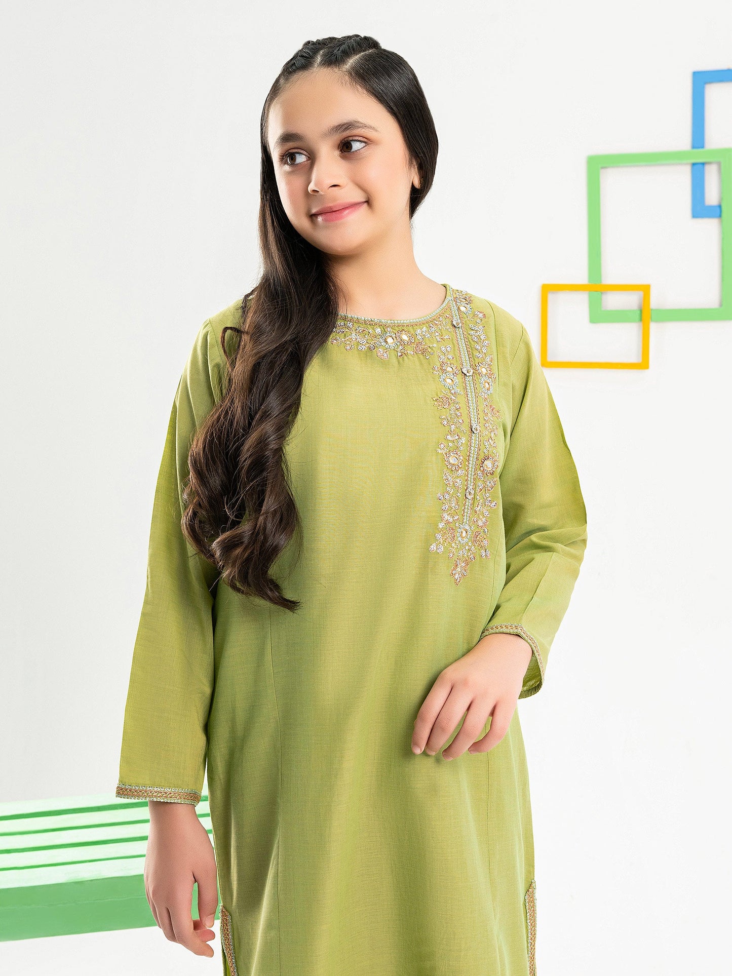 2 Piece Yarn Dyed Suit-Embroidered