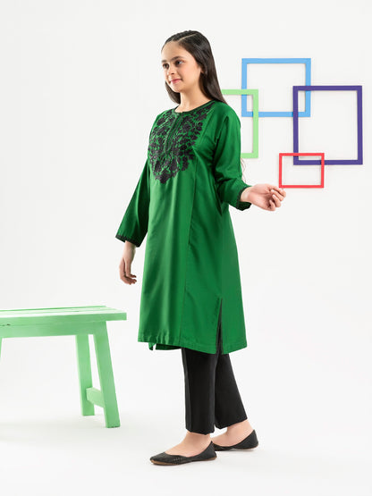 Satin Shirt-Embroidered