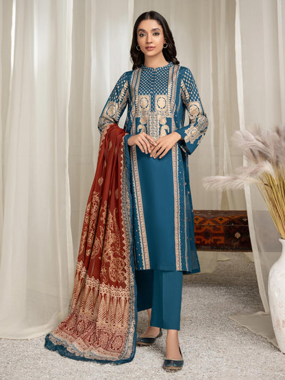 3 Piece Lawn Suit-Pasted (Unstitched)