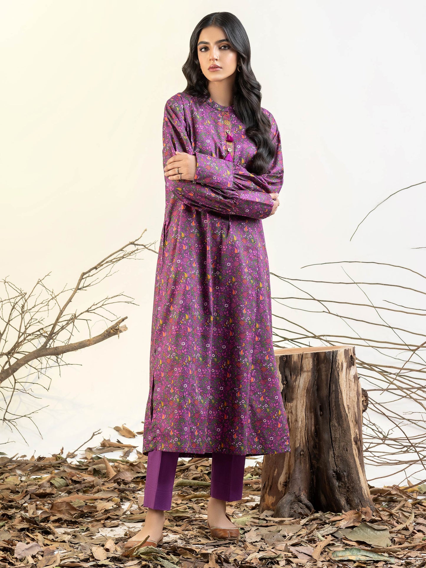 Winter Cotton Shirt-Printed(Unstitched)