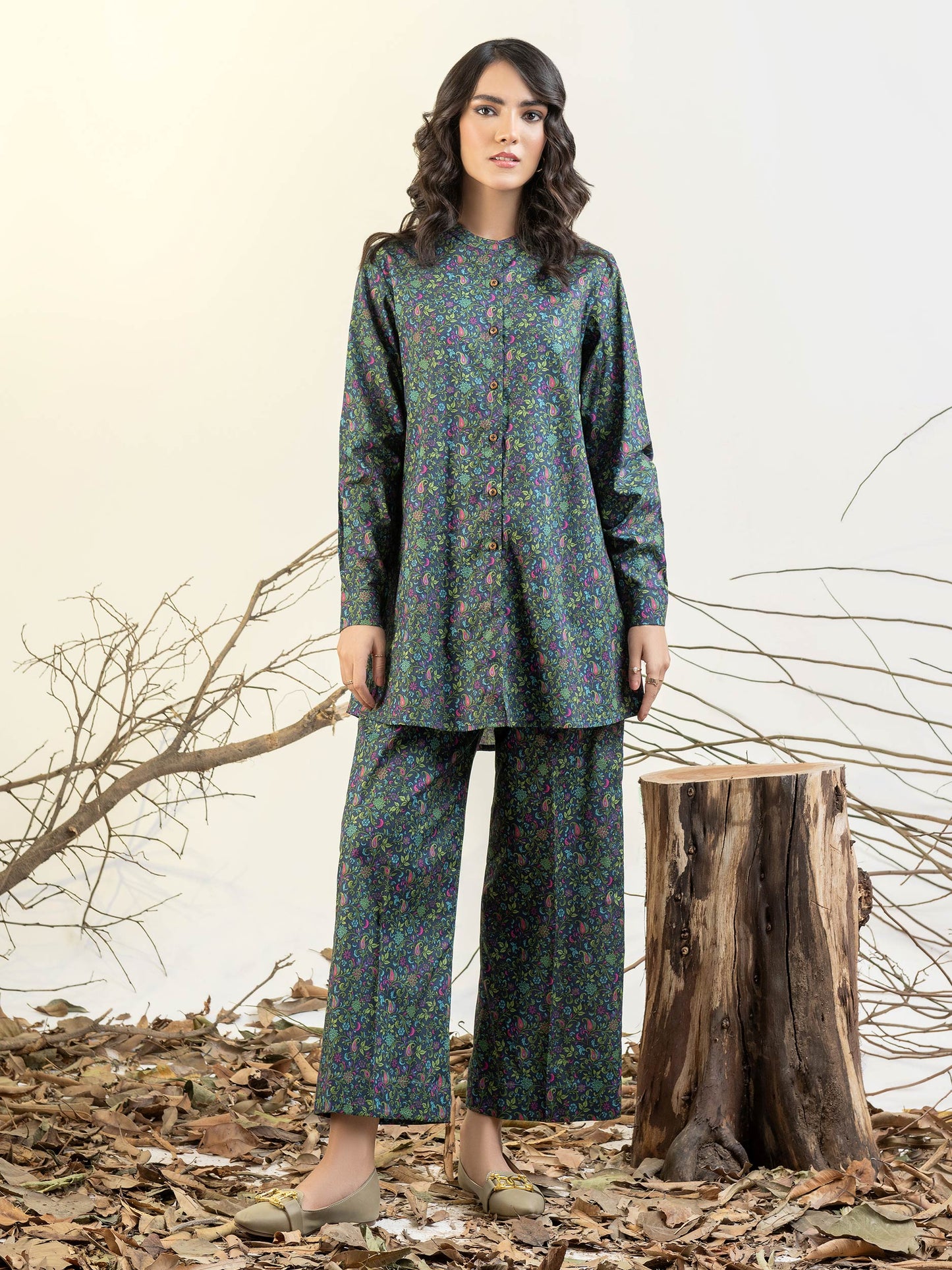 Winter Cotton Shirt-Printed(Unstitched)