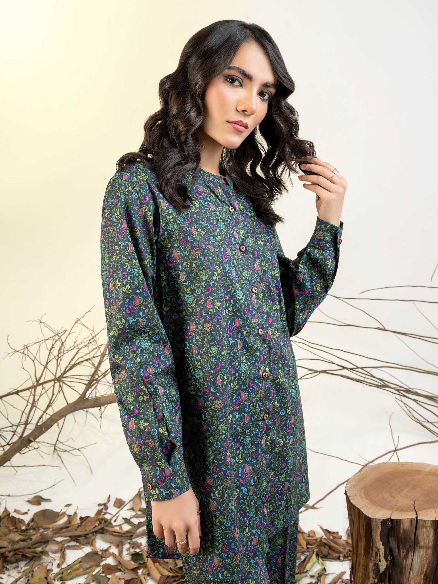 Winter Cotton Shirt-Printed(Unstitched)