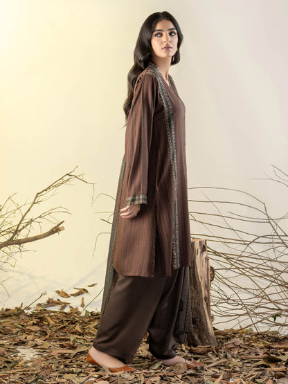 3 Piece Linen Suit-Printed(Unstitched)