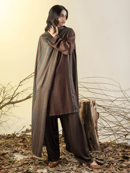 3 Piece Linen Suit-Printed(Unstitched)