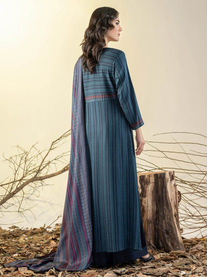 3 Piece Linen Suit-Printed(Unstitched)