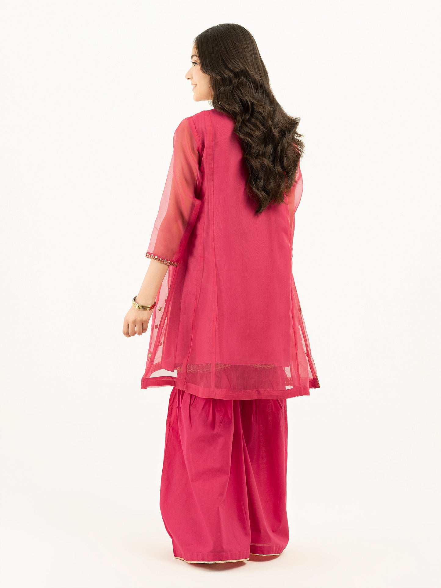 2 Piece Organza Suit-Embroidered (Pret)