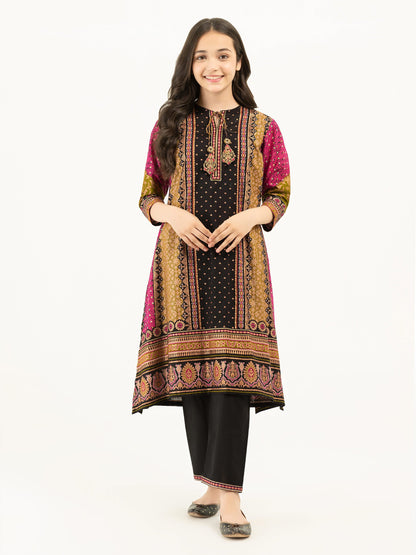 2 Piece Lawn Suit-Gold Paste Print (Pret)