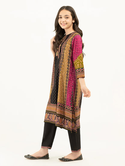 2 Piece Lawn Suit-Gold Paste Print (Pret)