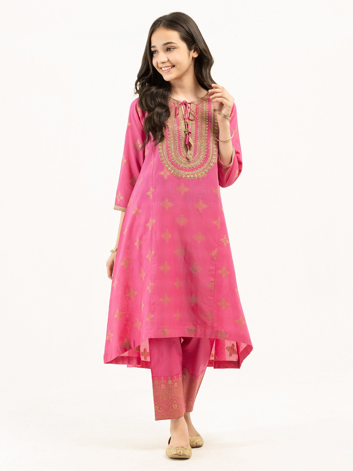 2 Piece Jacquard Suit-Embroidered (Pret)
