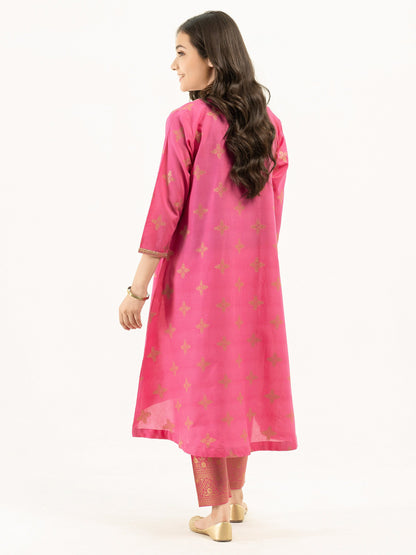 2 Piece Jacquard Suit-Embroidered (Pret)