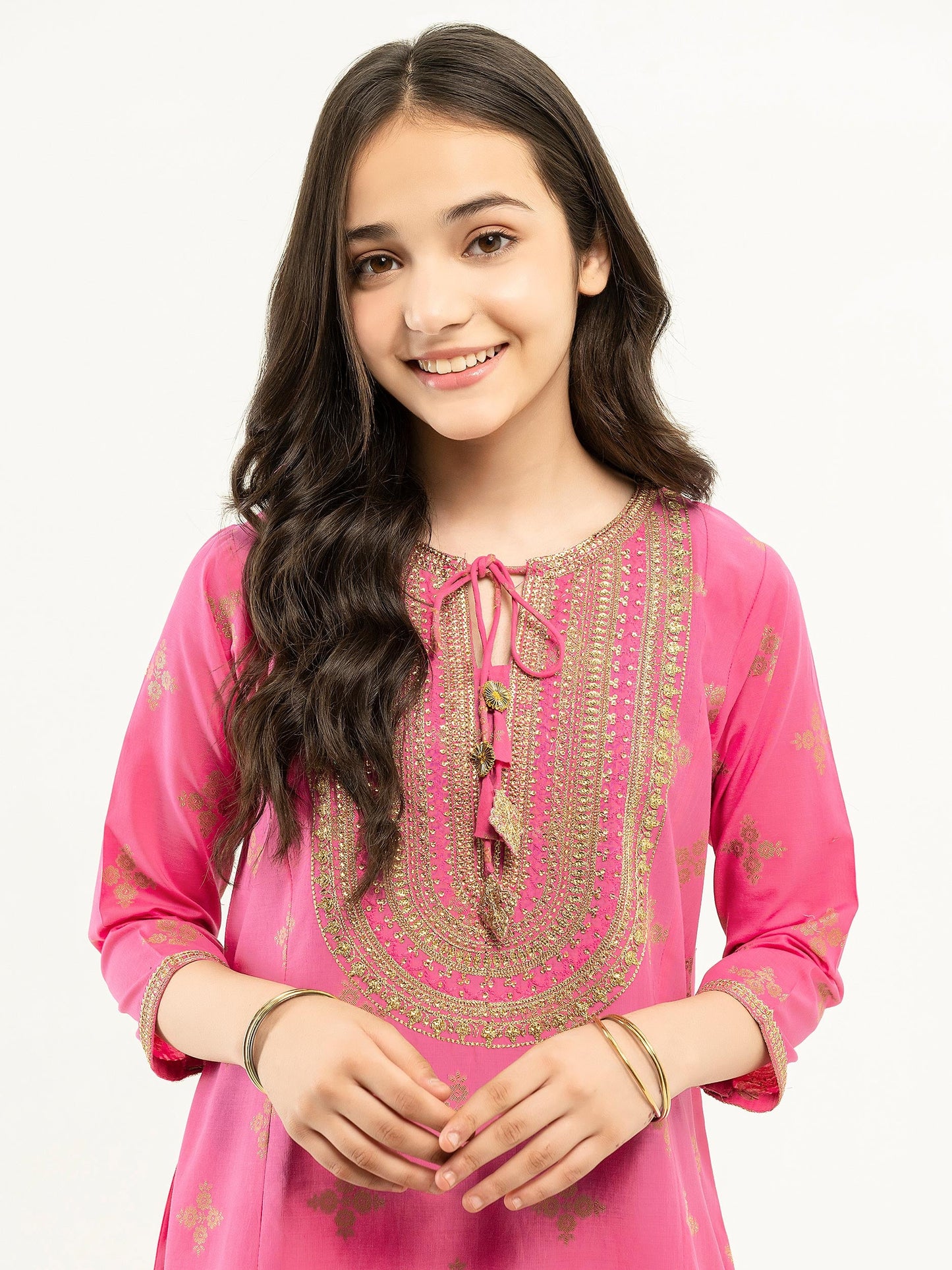 2 Piece Jacquard Suit-Embroidered (Pret)
