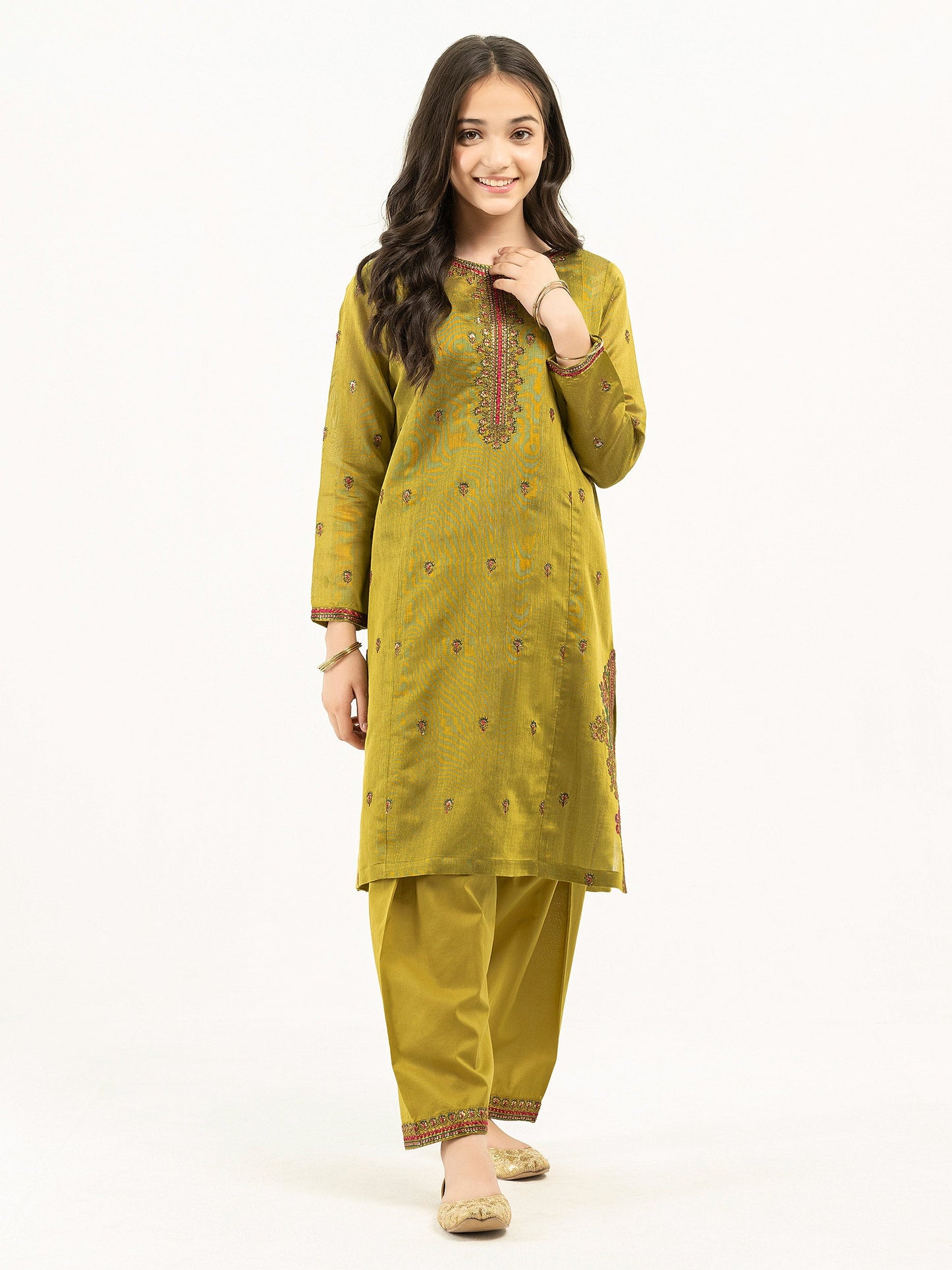 2 Piece Net Suit-Embroidered (Pret)