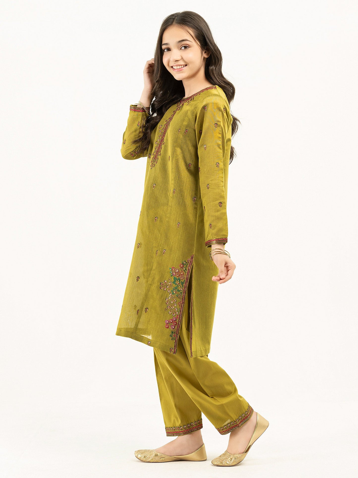 2 Piece Net Suit-Embroidered (Pret)