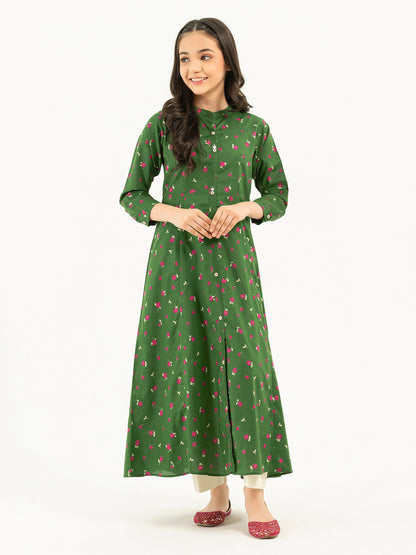 Cambric Frock-Printed (Pret)