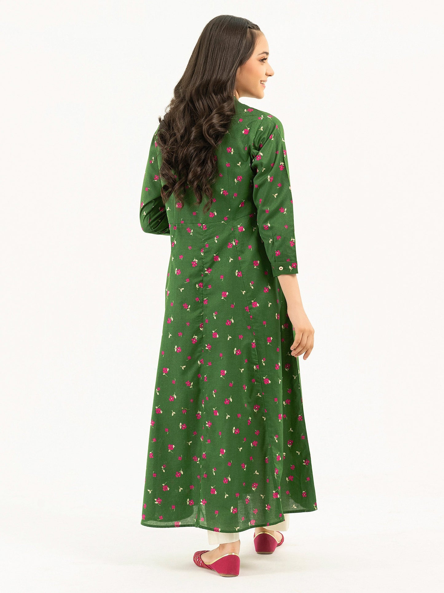 Cambric Frock-Printed (Pret)