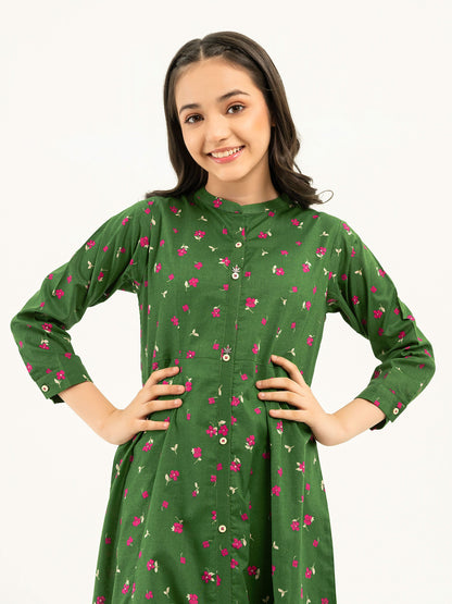 Cambric Frock-Printed (Pret)