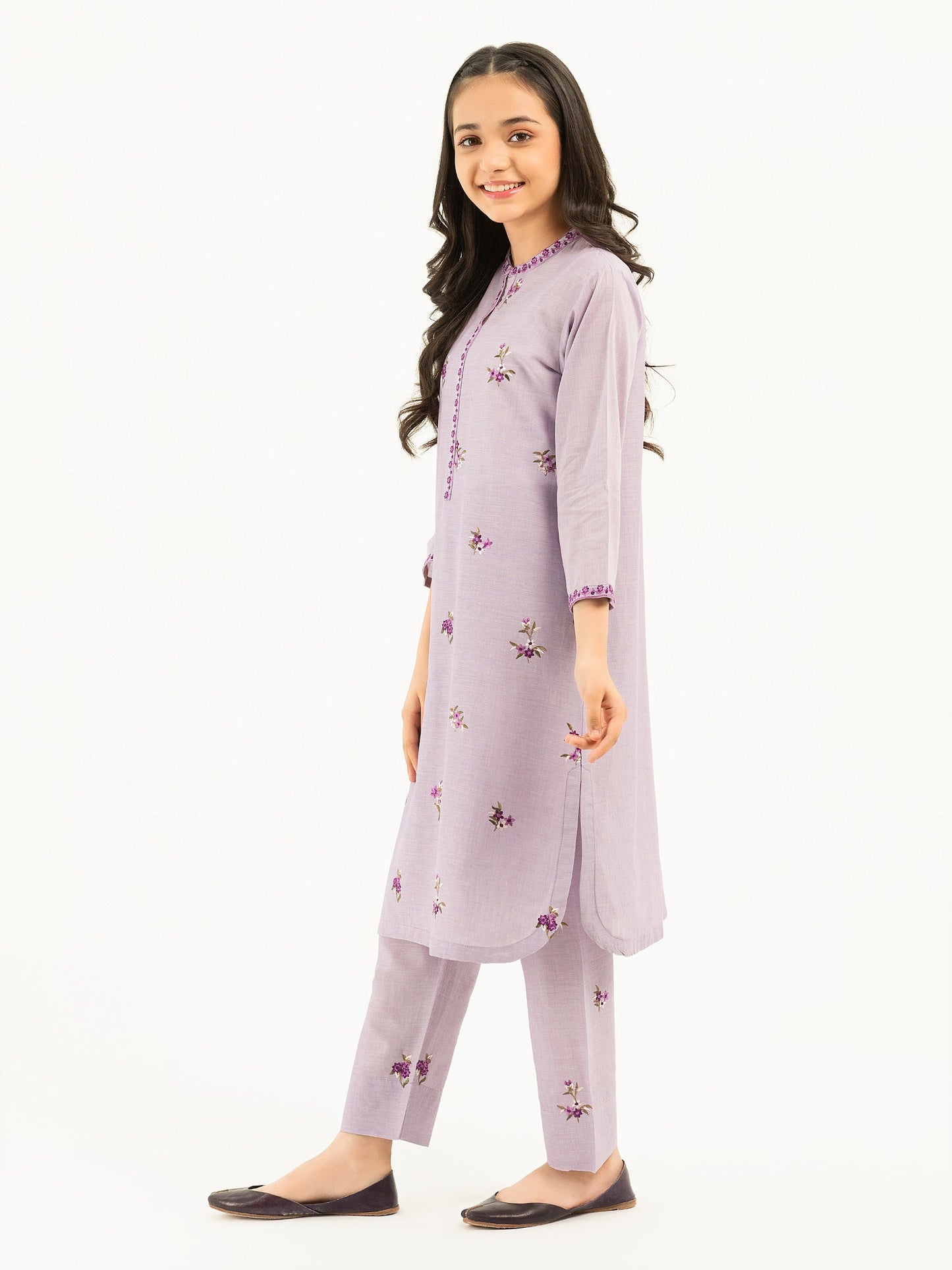2 Piece Yarn Dyed Suit-Embroidered (Pret)