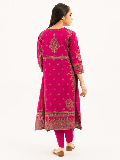 2 Piece Lawn Suit-Gold Paste Print (Pret)