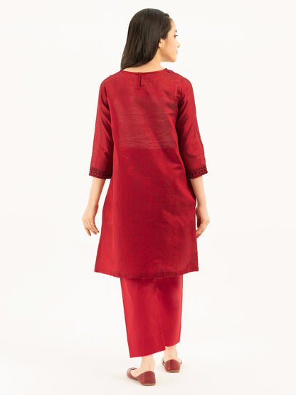 2 Piece Net Suit-Embroidered (Pret)