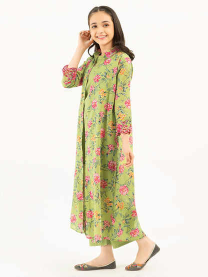 2 Piece Lawn Suit With Cardigan-Printed (Pret)
