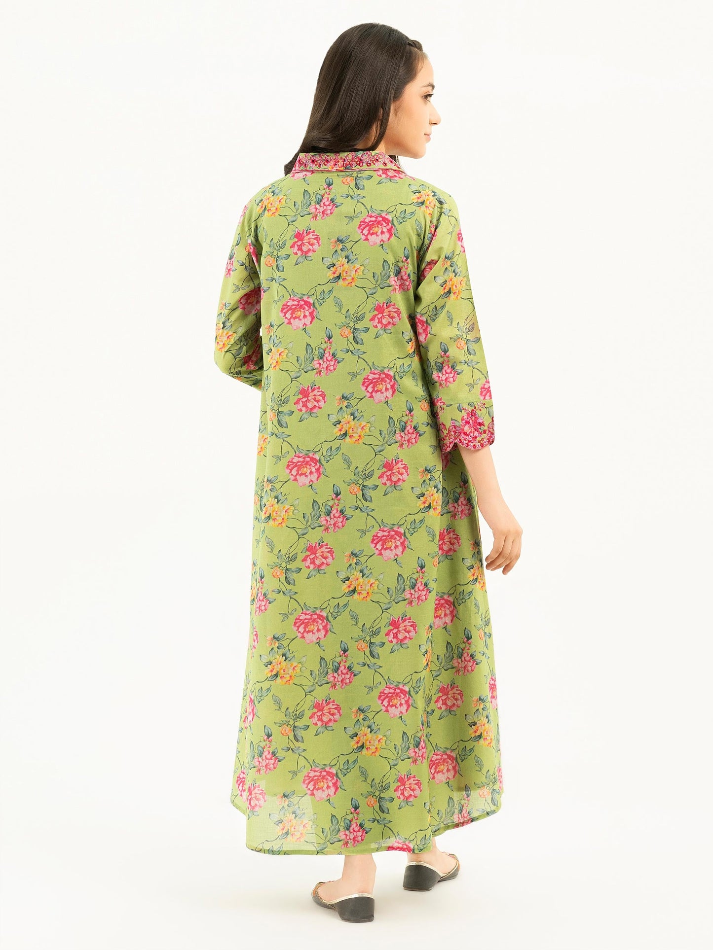 2 Piece Lawn Suit With Cardigan-Printed (Pret)
