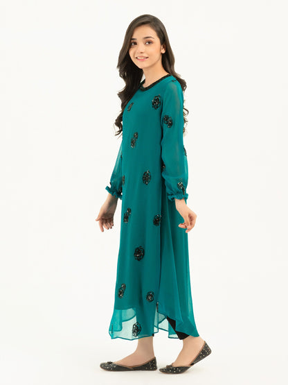 Chiffon Frock-Embroidered (Pret)
