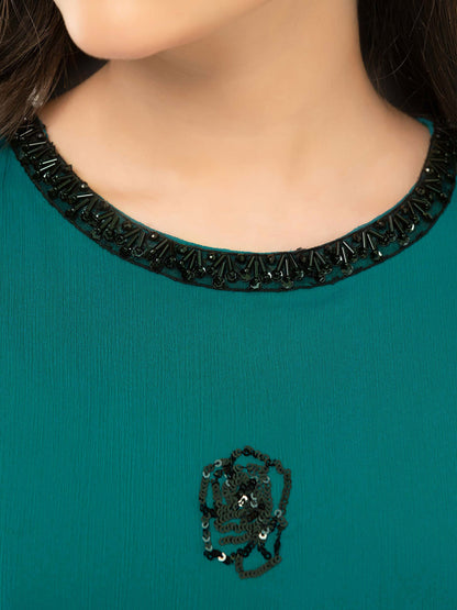 Chiffon Frock-Embroidered (Pret)