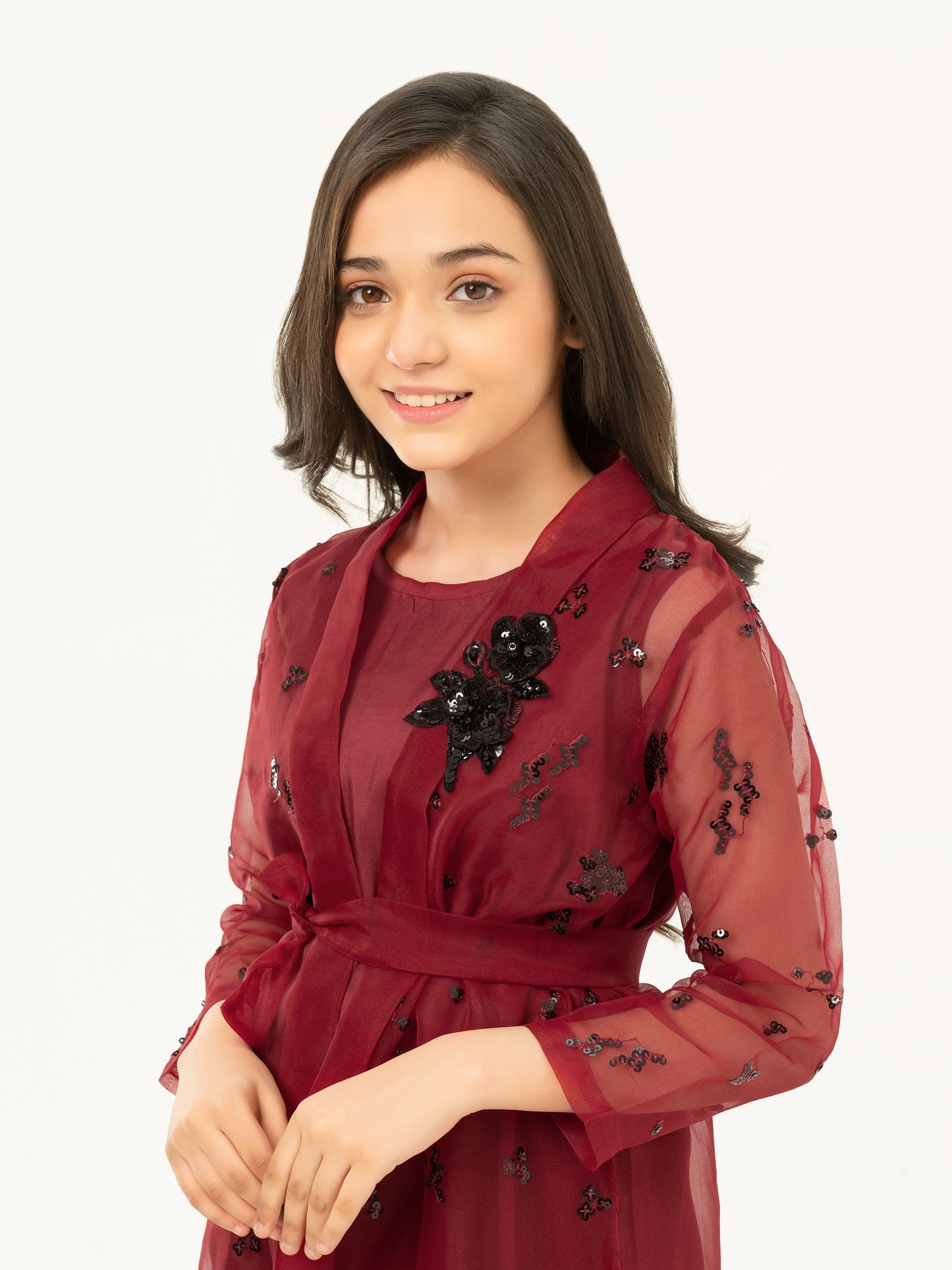 2 Piece Organza Suit-Embroidered (Pret)