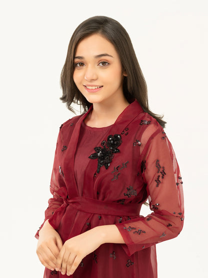 2 Piece Organza Suit-Embroidered (Pret)