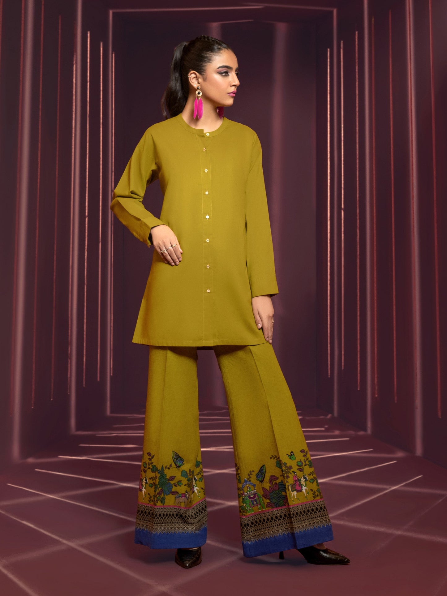 2 Piece Khaddar Suit-Printed(Unstitched)