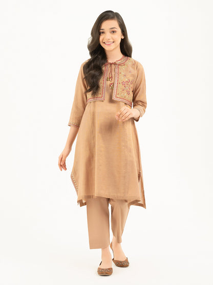 3 Piece Missouri Suit With Bolero-Embroidered (Pret)