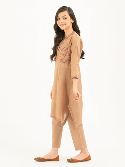 3 Piece Missouri Suit With Bolero-Embroidered (Pret)