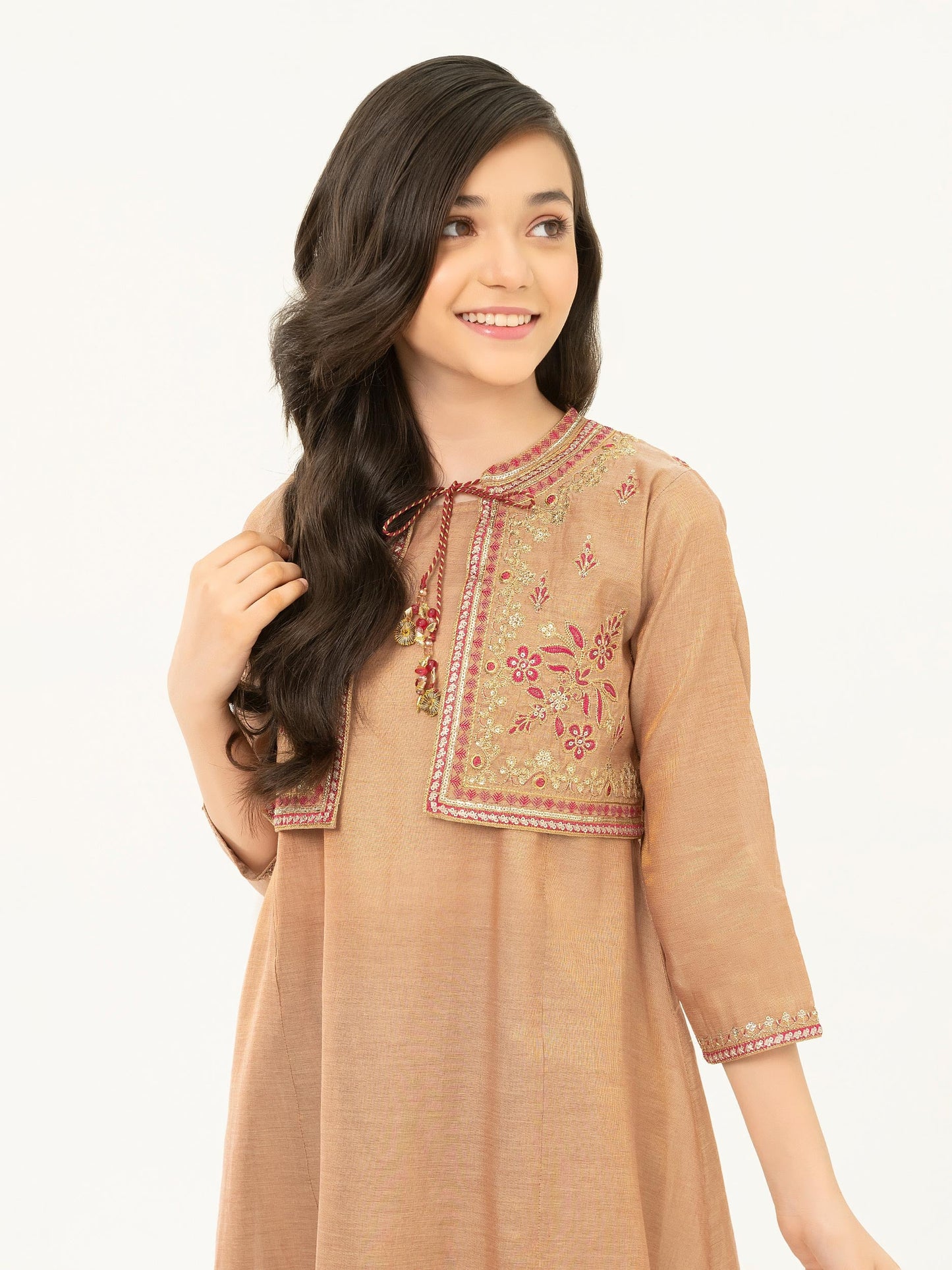 3 Piece Missouri Suit With Bolero-Embroidered (Pret)