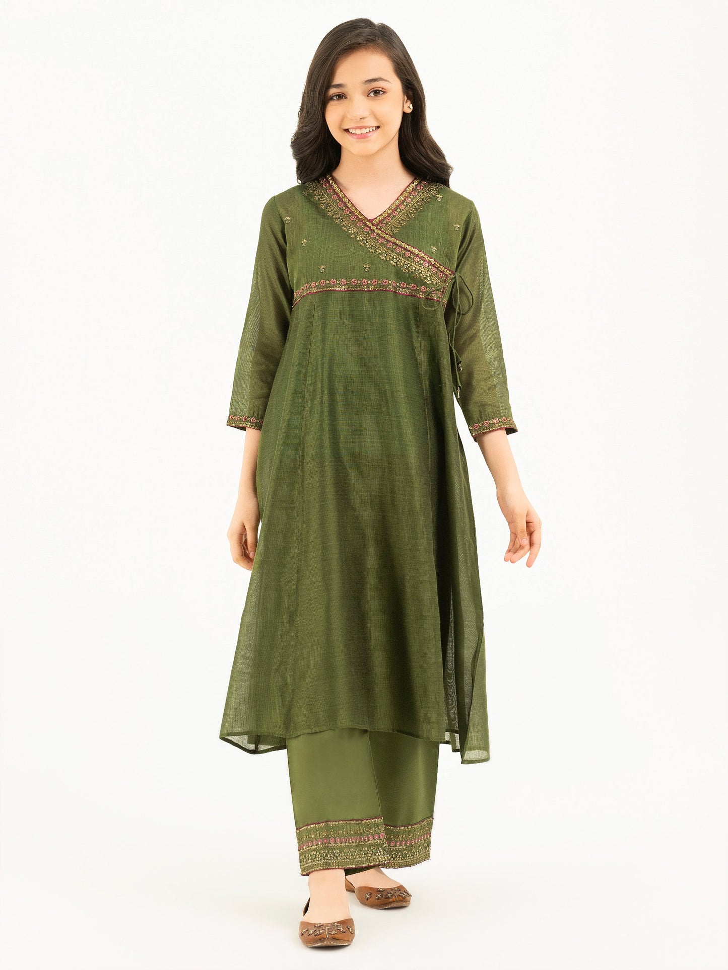 2 Piece Net Suit-Embroidered (Pret)