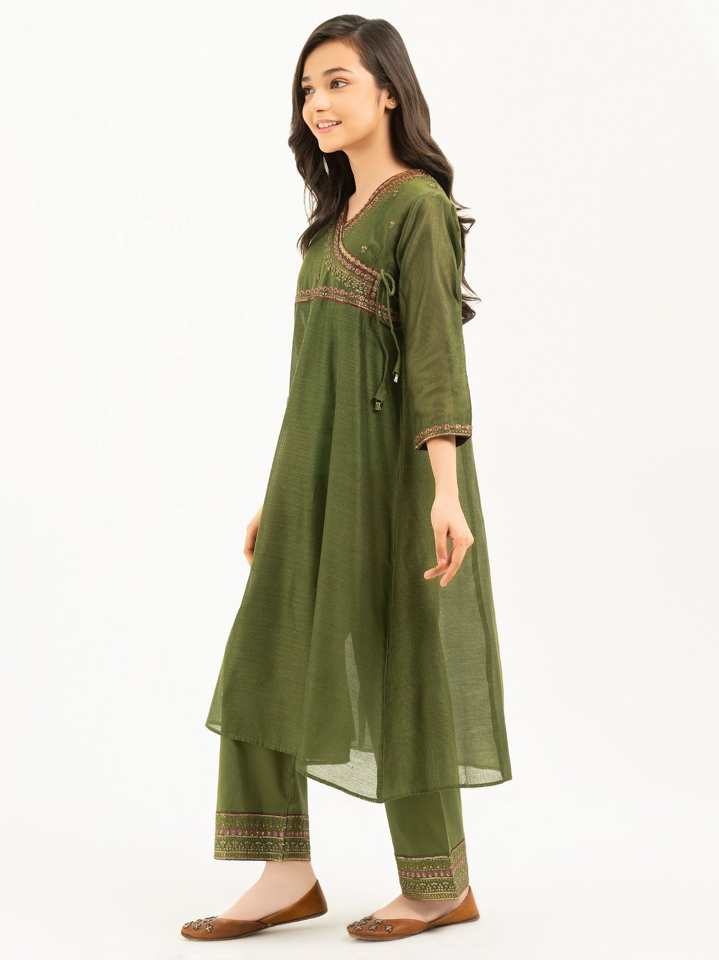 2 Piece Net Suit-Embroidered (Pret)
