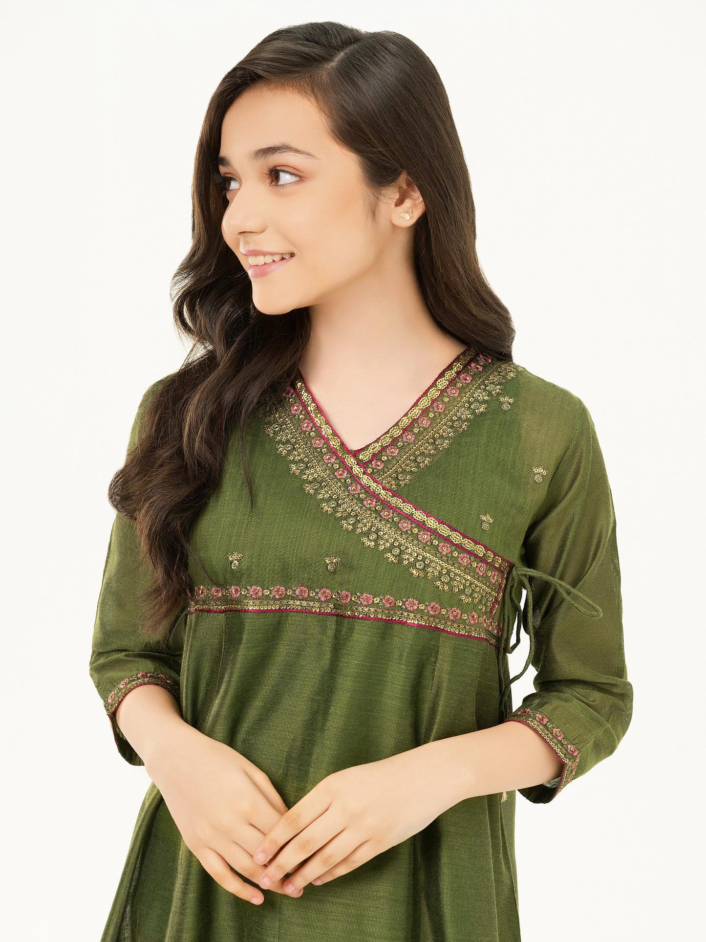 2 Piece Net Suit-Embroidered (Pret)