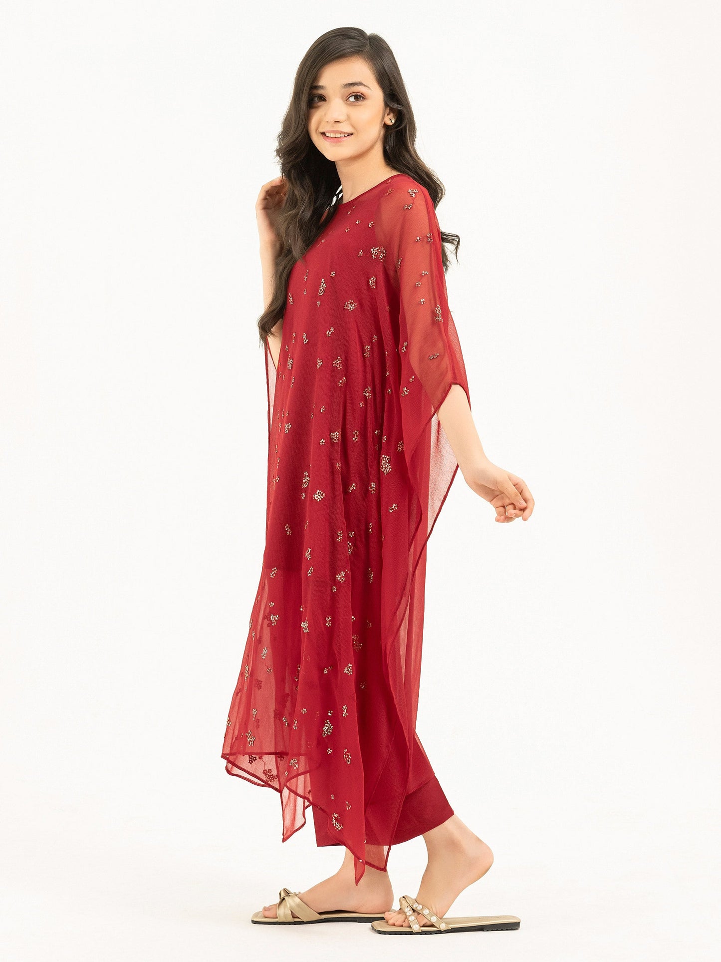 2 Piece Chiffon Suit-Embroidered (Pret)