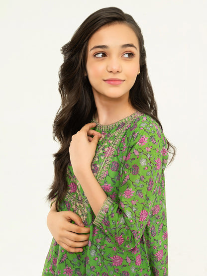2 Piece Cambric Suit-Embroidered (Pret)