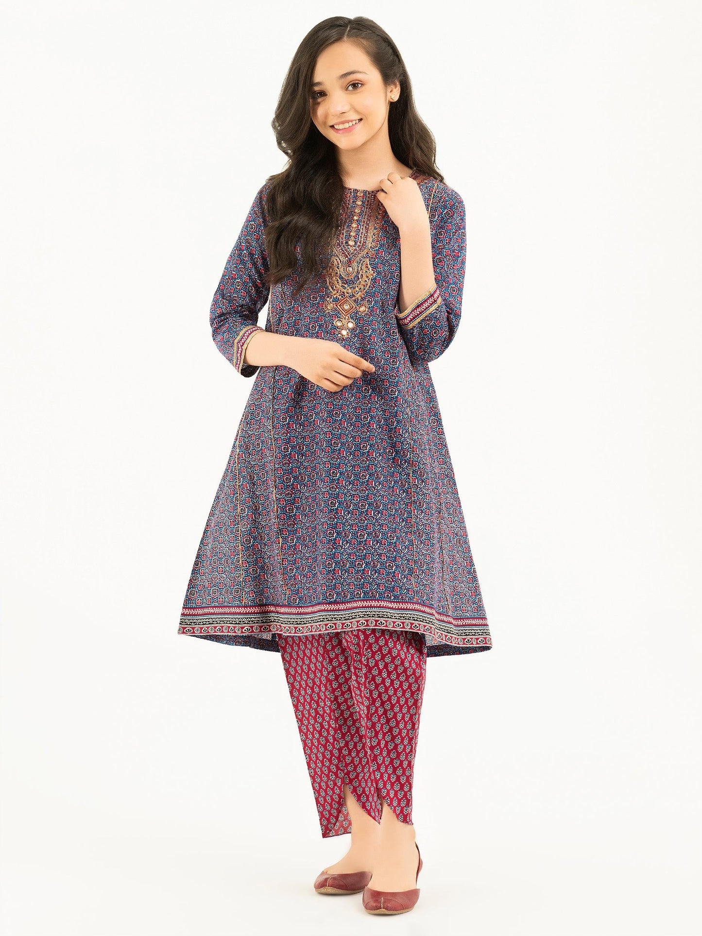 2 Piece Lawn Suit-Embroidered (Pret)
